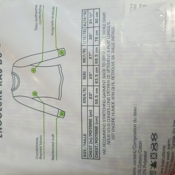 2/$15 ATHLETIC Works Girls Thermal Crew Neck Shirt - Picture 5 of 6